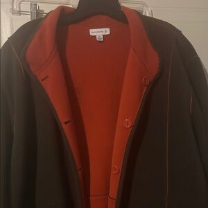 Susan Graver Black and Red Teddy Jacket